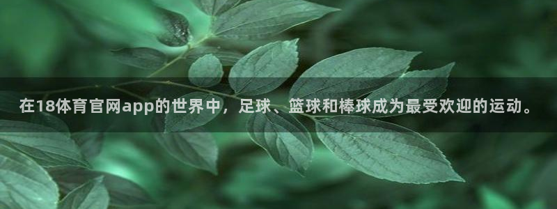 胜天集团有限公司：在18体育官网app的世界中，足球、篮球和棒球成为最受欢迎的运动。