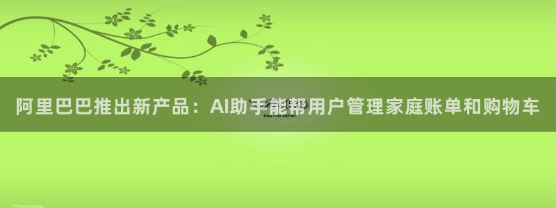 胜天国际网页版登录入口：阿里巴巴推出新产品：AI助手能帮用户管理家庭账单和购物车