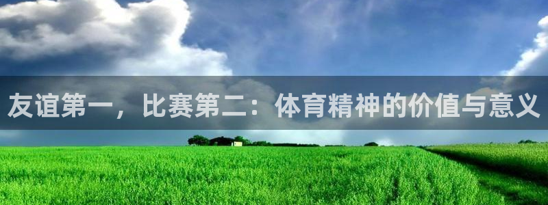 胜天国际官网：友谊第一，比赛第二：体育精神的价值与意义